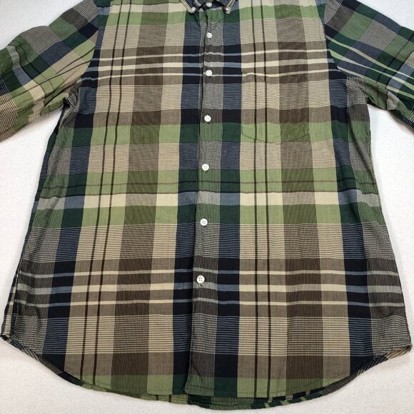 Steven Alan Shirt Men's M Multicolor Plaid Cotton Pocket Button Down Made in USA - Picture 7 of 15